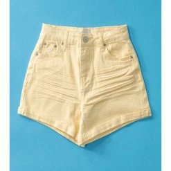 Trend Notes DISTRESSED FOLDED HEM Color Pop SHORTS