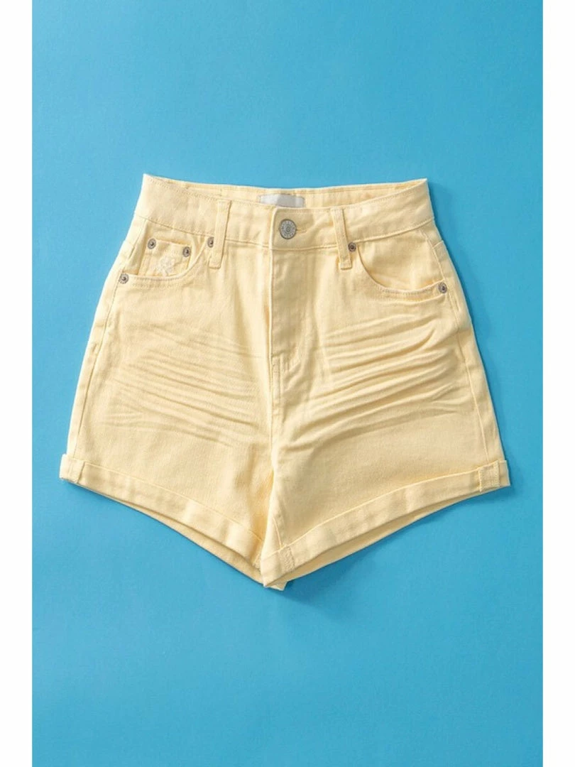 Trend Notes DISTRESSED FOLDED HEM Color Pop SHORTS 2 Trend Notes DISTRESSED FOLDED HEM Color Pop SHORTS