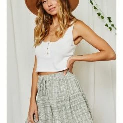 Ces Femme Mini Skirts Tribal Print Casual Shorts With Self Tie