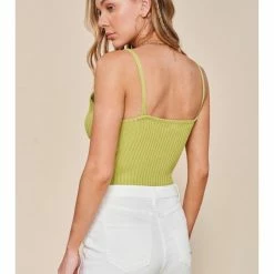 Listicle Breezy With A Twist Sweater Weaved Crop Top WOMEN