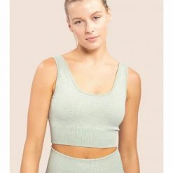 Mono B Seamless Hybrid Ribbed Sports Bra Active Tops & Sports Bras