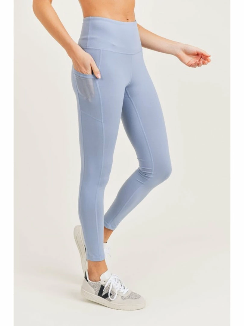 Mono B BRONZE - Highwaist Essential Leggings With Mesh Pockets Ocean WOMEN 1 Mono B BRONZE - Highwaist Essential Leggings With Mesh Pockets Ocean WOMEN