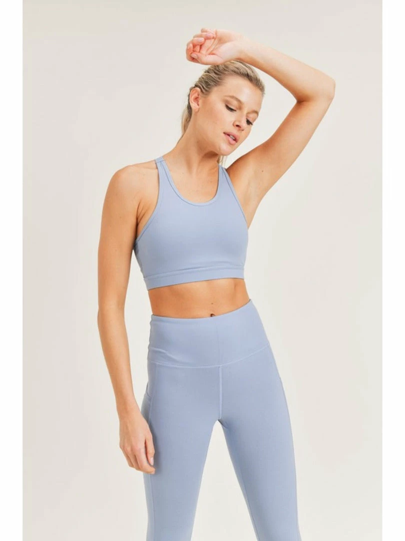 Active Tops & Sports Bras Mono B BRONZE - Cutout Mesh Racerback Sports Bra Ocean 1 Active Tops & Sports Bras Mono B BRONZE - Cutout Mesh Racerback Sports Bra Ocean