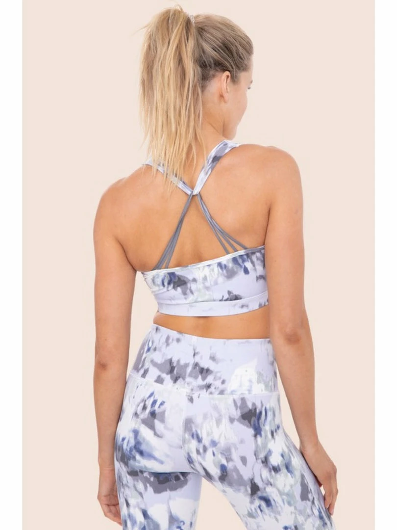 Mono B Ice Tie-Dye Strappy Halter Sports Bra Active Tops & Sports Bras 2 Mono B Ice Tie-Dye Strappy Halter Sports Bra Active Tops & Sports Bras