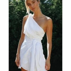 Angels Welcome Market Nini Greek One Shoulder Dress