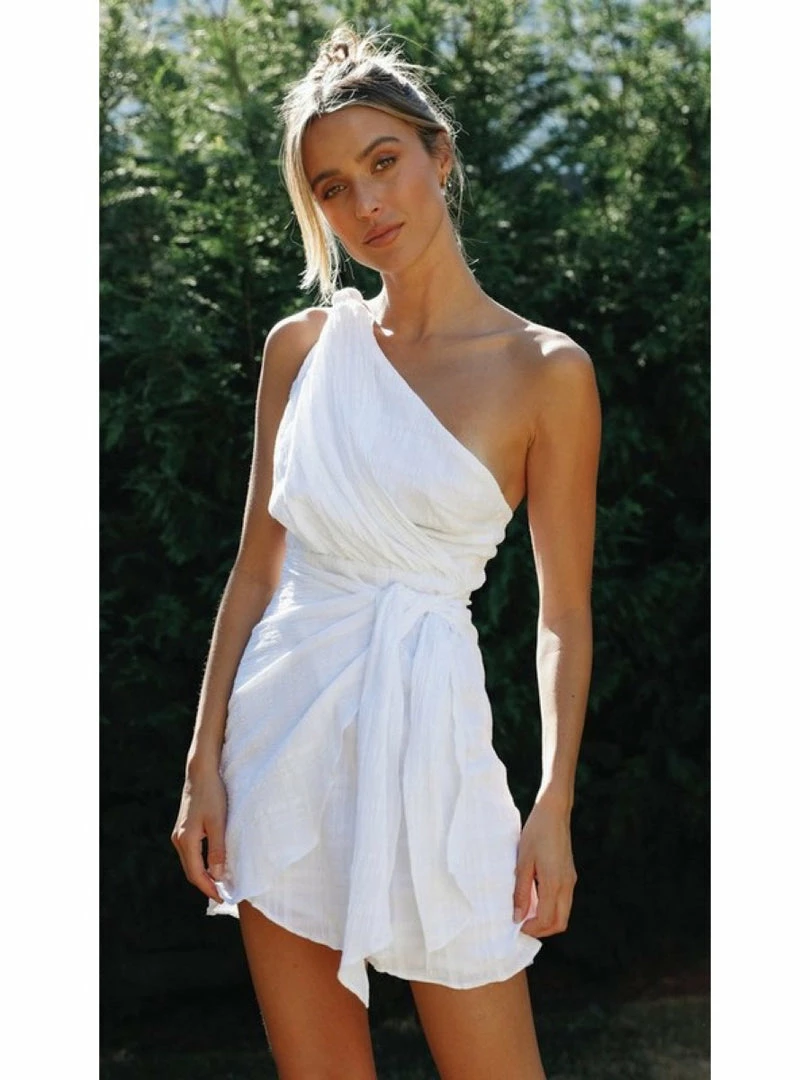 Angels Welcome Market Nini Greek One Shoulder Dress 1 Angels Welcome Market Nini Greek One Shoulder Dress