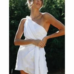 Angels Welcome Market Nini Greek One Shoulder Dress