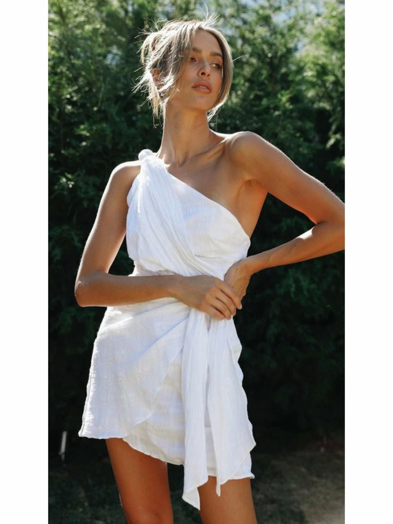 Angels Welcome Market Nini Greek One Shoulder Dress 2 Angels Welcome Market Nini Greek One Shoulder Dress