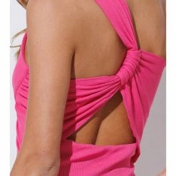 Illa Illa Dresses & Skirts Ribbed Reversible One Shoulder Dress