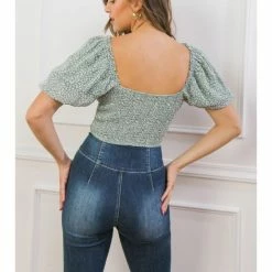 Flying Tomato Lovecolette Printed Woven Crop Top