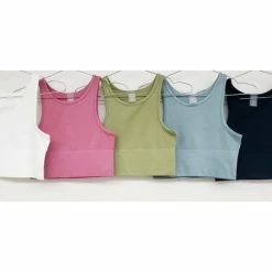 Dynamic Fashion WOMEN Chevron Jacquard Crop Sports Tank