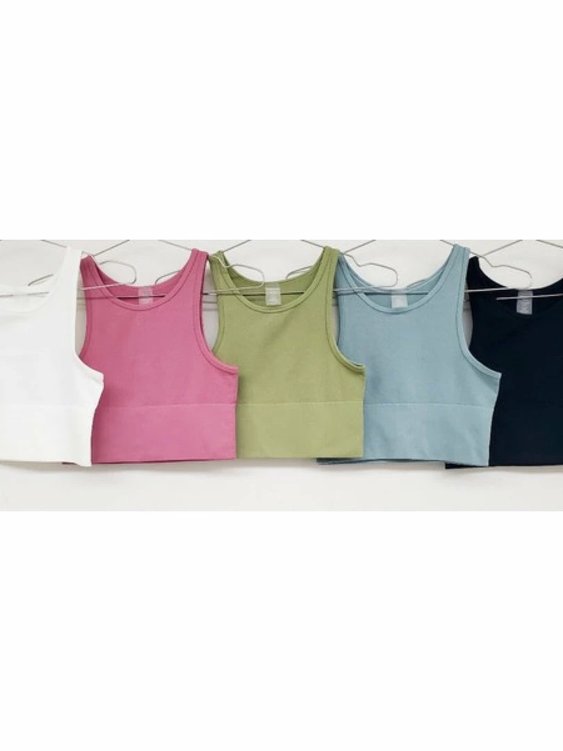 Dynamic Fashion WOMEN Chevron Jacquard Crop Sports Tank 1 Dynamic Fashion WOMEN Chevron Jacquard Crop Sports Tank