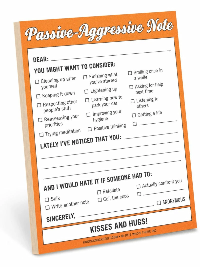 Knock Knock Nifty Note Passive Aggressive Small Accessories 1 Knock Knock Nifty Note Passive Aggressive Small Accessories