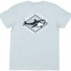 MEN Salty Crew Deadeye Shirt S/S- Light Blue Heather