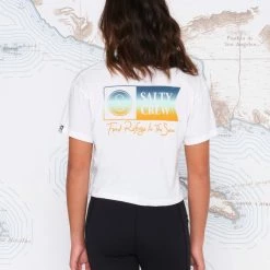 WOMEN Salty Crew Alpha Gradient White Skimmer Tee