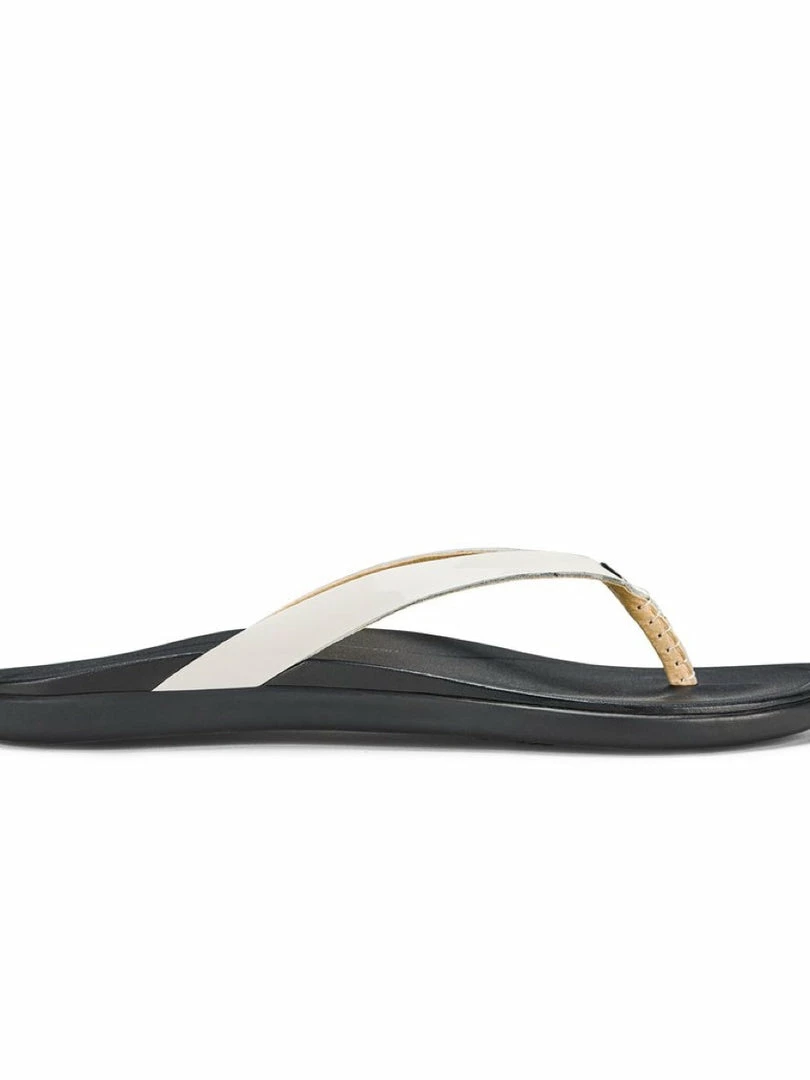 Olukai Women HO'OPIO LEATHER Sandal - White/Black Sandals & Flips 2 Olukai Women HO'OPIO LEATHER Sandal - White/Black Sandals & Flips