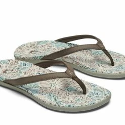 Olukai Women Ho'Opio HAU Sandal - Warm Taupe / Hau