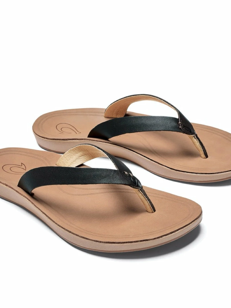 Olukai Women's NONOHE - W Black/Golden Sand Sandals & Flips 1 Olukai Women's NONOHE - W Black/Golden Sand Sandals & Flips