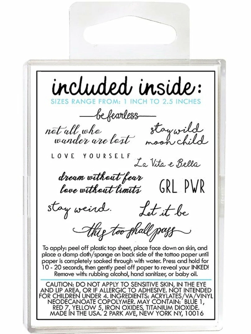 Inked By Dani Temporary Tattoo Pack The Expression 2 Inked By Dani Temporary Tattoo Pack The Expression