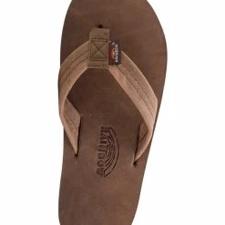 Rainbow Men's Luxury Leather - Nogales Wood Single Layer Arch Support