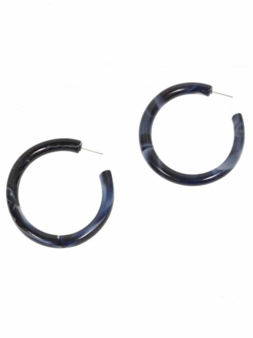 Joy Susan Accessories Small Accessories Joy Susan Dark Blue Resin Hoop Earring 1 Joy Susan Accessories Small Accessories Joy Susan Dark Blue Resin Hoop Earring