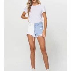 Vervet HIGH RISE SHORT W BLOCKING DETAIL WOMEN