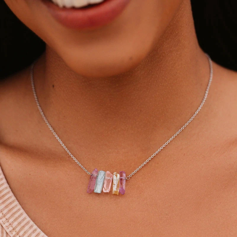 Earrings Pura Vida Rainbow Crystal Necklace 1 Earrings Pura Vida Rainbow Crystal Necklace