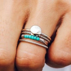 Pura Vida Shell Ring Stack