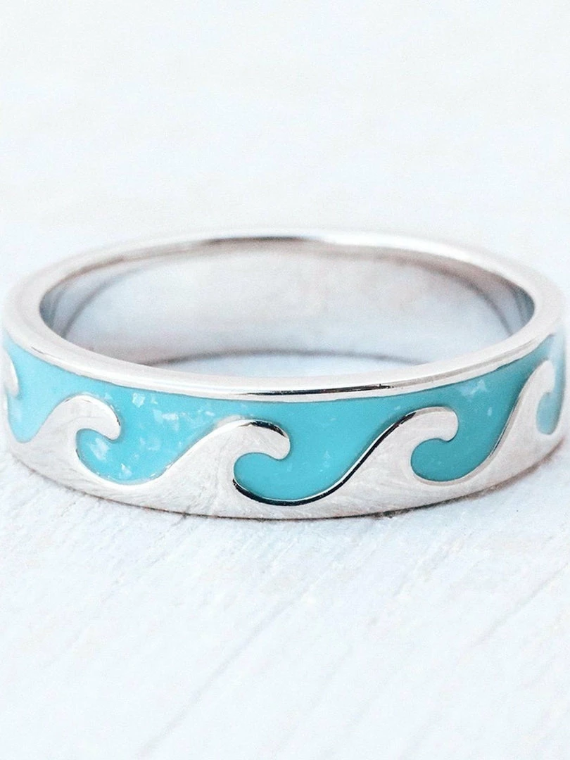 Pura Vida Reversible Mother Of Pearl Wave Ring 4 Pura Vida Reversible Mother Of Pearl Wave Ring