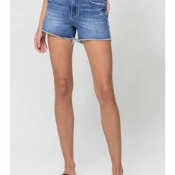 Vervet WOMEN HIGH RISE CUT OFF SHORTS