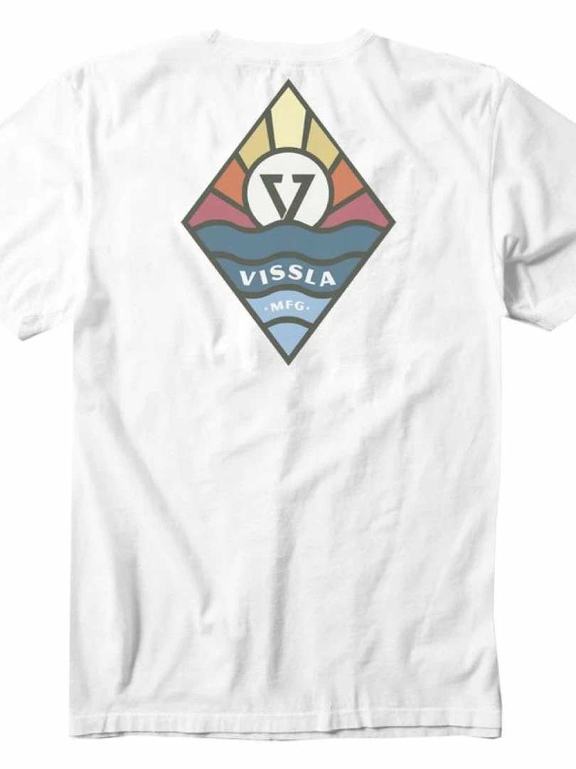 Vissla So Glassy PKT Tee- White MEN 1 Vissla So Glassy PKT Tee- White MEN