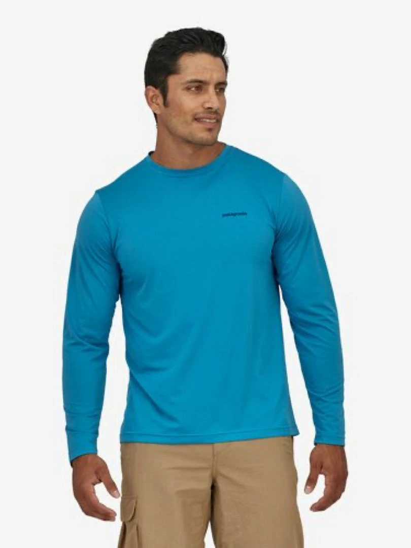 Patagonia Men's LS Capilene Cool Daily Fish Graphic Shirt -Wild Waterline: Anacapa Blue 2 Patagonia Men's LS Capilene Cool Daily Fish Graphic Shirt -Wild Waterline: Anacapa Blue