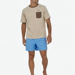 Patagonia Men's Baggies™ Shorts - 5" -Clean Currents Patch: Lago Blue