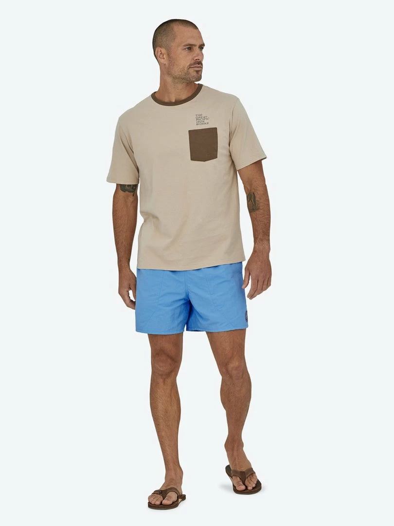 Patagonia Men's Baggies™ Shorts - 5" -Clean Currents Patch: Lago Blue 2 Patagonia Men's Baggies™ Shorts - 5" -Clean Currents Patch: Lago Blue