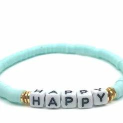 Silver Girl Mini Word Heishi Stretch Bracelet Bracelets 12 Silver Girl Mini Word Heishi Stretch Bracelet Bracelets