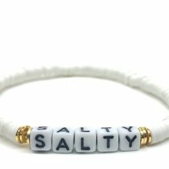 Silver Girl Mini Word Heishi Stretch Bracelet Bracelets 10 Silver Girl Mini Word Heishi Stretch Bracelet Bracelets