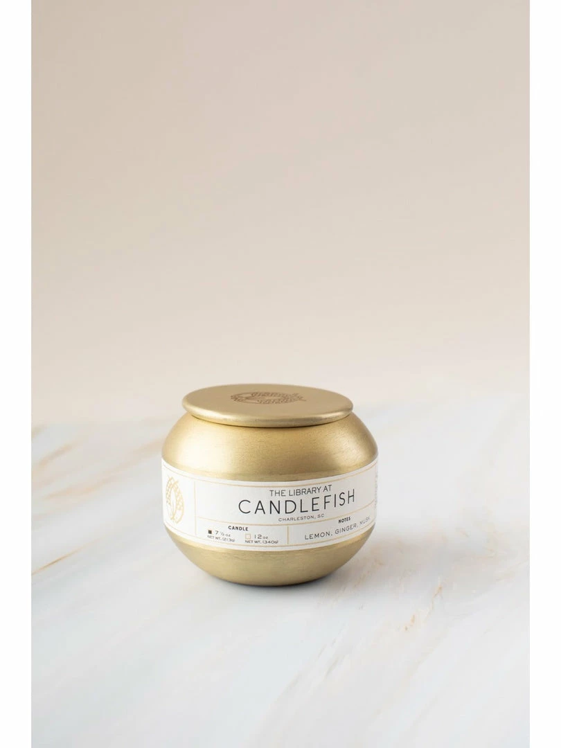 Rewined HOME Candlefish No. 18 Gold Tin Candle 7.5 Oz 1 Rewined HOME Candlefish No. 18 Gold Tin Candle 7.5 Oz