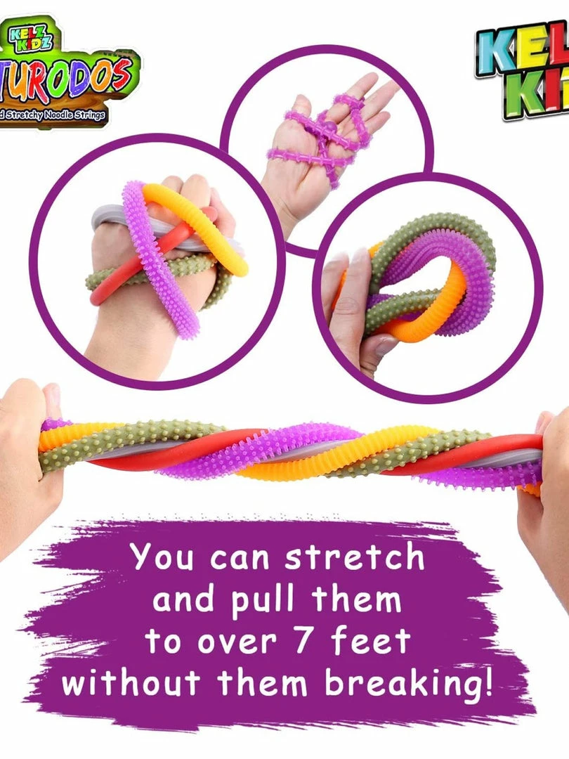 Leaf In Creek KIDS Textured Monkey Noodle Stress Fidget Toy 1 Leaf In Creek KIDS Textured Monkey Noodle Stress Fidget Toy