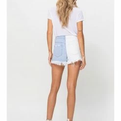 Vervet HIGH RISE SHORT W BLOCKING DETAIL WOMEN