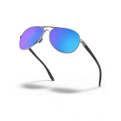 Oakley Feedback Polished Chrome W/Prism Sapphire Polarized