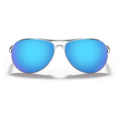 Oakley Feedback Polished Chrome W/Prism Sapphire Polarized