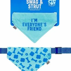 Wild & Wolf Wild & Woofy 100% Cotton Machine Washable Reversible Dog Bandana, Everyone's Friend Pets