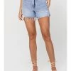 Vervet SUPER HIGH RISE RIGID SHORTS W STEP HEM