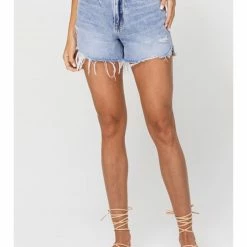 Vervet SUPER HIGH RISE RIGID SHORTS W STEP HEM