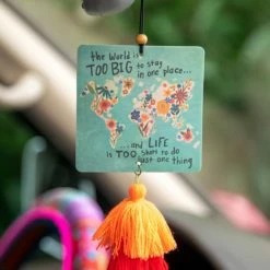 Natural Life Air Freshener The World Is Big Vehicle Accessories