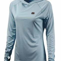 Womens Kinetic AVIDry Hoodie 50+ UPF Blue Haven