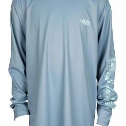 KIDS Aftco Jigfish LS Youth Slate Blue B61108-SBLU