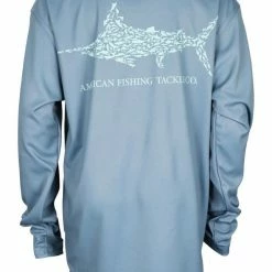 KIDS Aftco Jigfish LS Youth Slate Blue B61108-SBLU