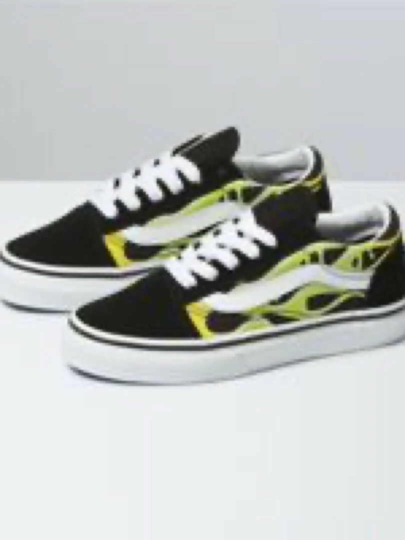 Kids Vans Old Skool - Slime Flame 1 Kids Vans Old Skool - Slime Flame