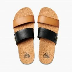 Reef Womens Cushion Vista- Black Duo Sandals & Flips